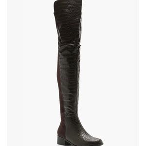 Croc over the knee boots